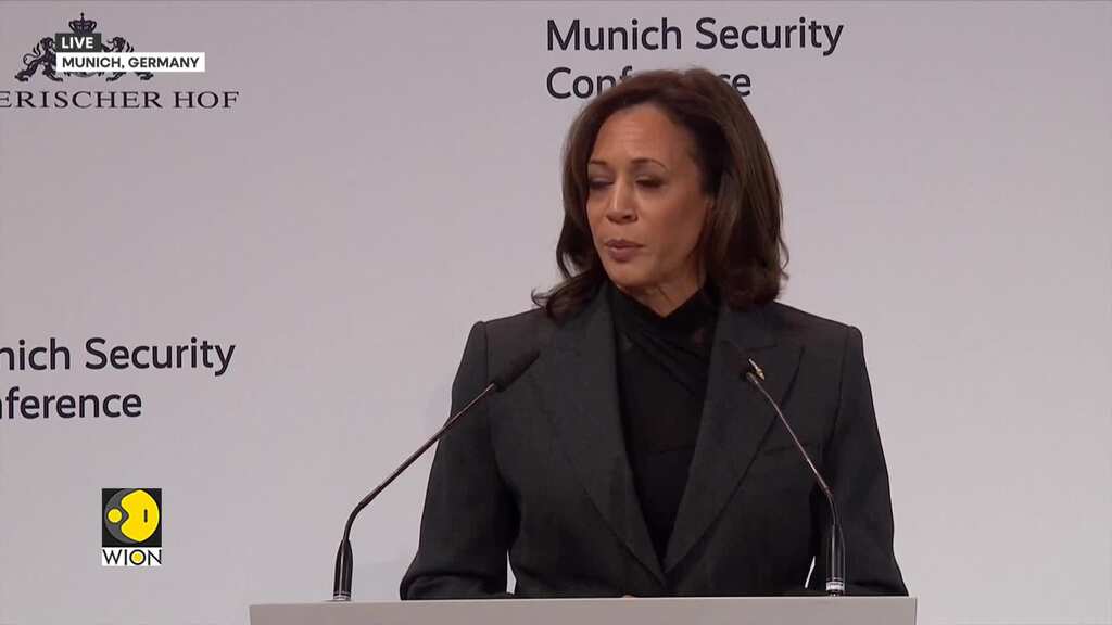 US Vice President Kamala Harris addresses Munich Security Conference