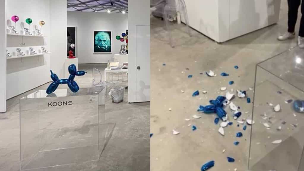WATCH: US art fair visitor accidentally shatters glass sculpture by Jeff Koons