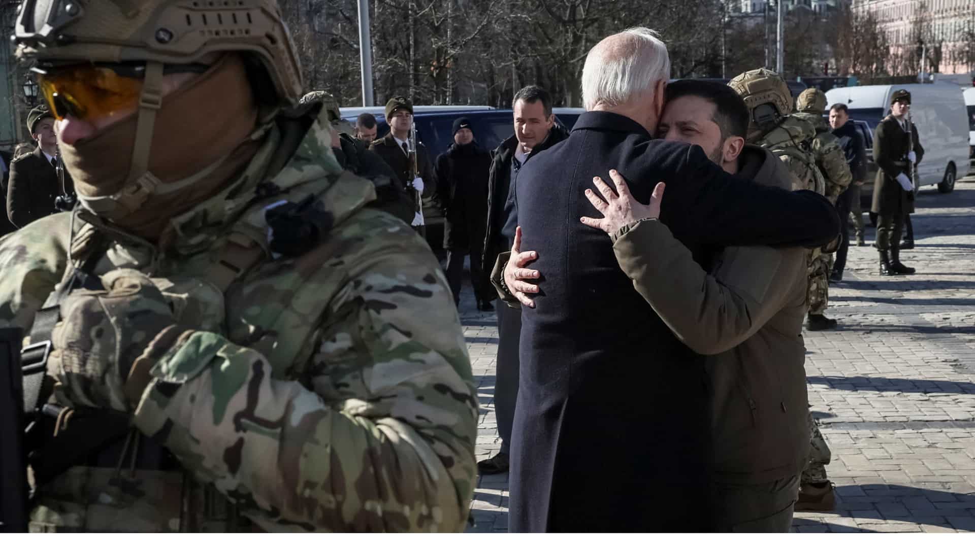 Biden and Zelensky visit the Wall of Remembrance