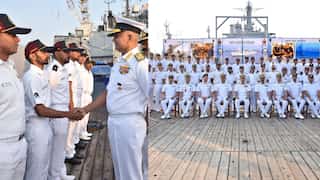 In a first, Indian Navy Chief presents on-the-spot honour for ship; here's why INS Nireekshak won it