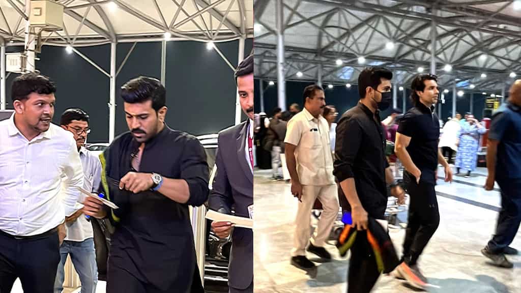Oscars 2023: RRR actor Ram Charan off to Los Angeles to attend awards ceremony. See pics