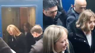 Italian PM Giorgia Meloni arrives in Kyiv by train from Poland