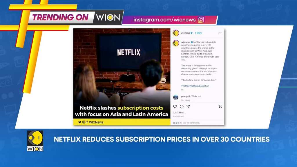 Trending on WION: Netflix reduces subscription prices in over 30 countries