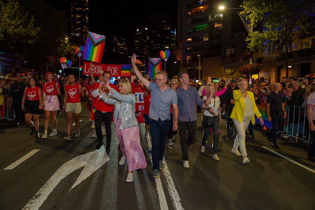 Anthony Albanese becomes first Australia PM to march in Sydney Mardi Gras. Watch