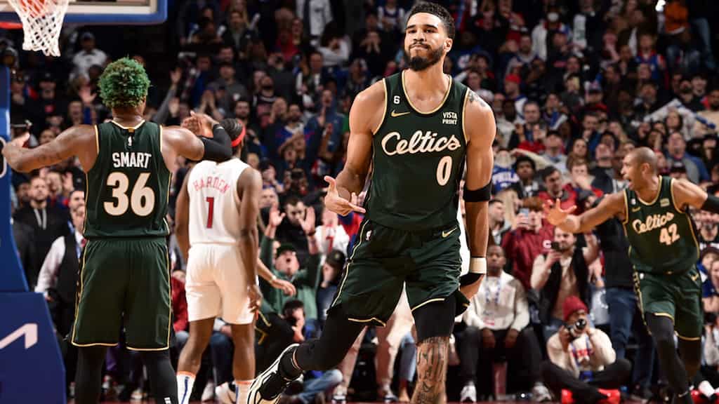 NBA: Jayson Tatum's three-pointer headlines wild finish as Celtics hold off 76ers
