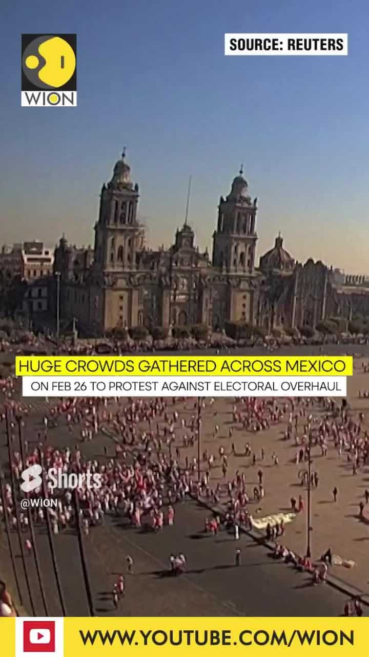Thousands in Mexico protest against electoral overhaul