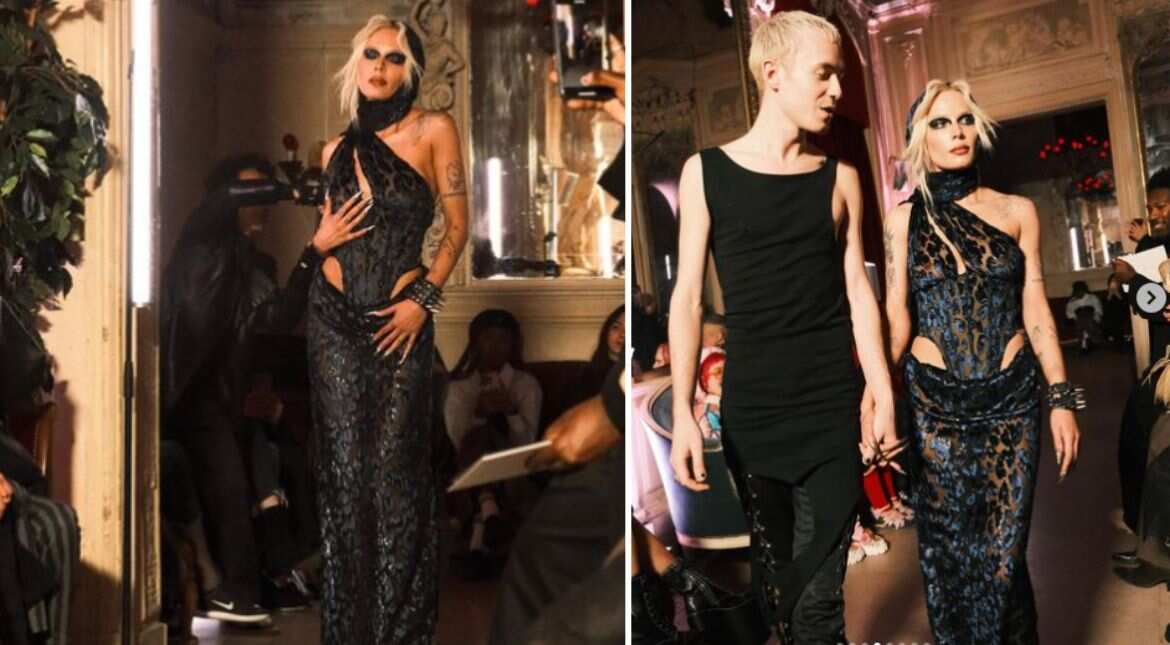 It's a fashion moment! Halsey turns model for Parisian label at Paris Fashion Week