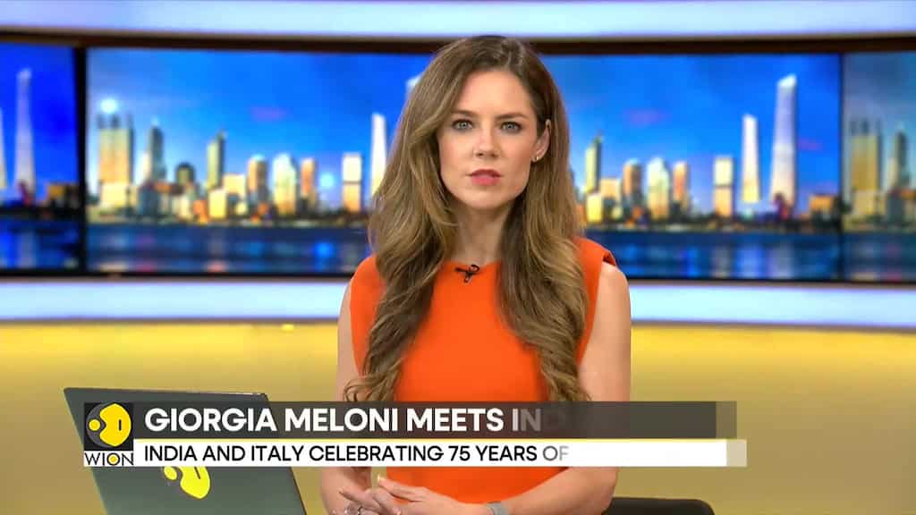 Indian PM Modi meets Italian counterpart Giorgia Meloni at Delhi