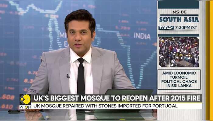 UK mosque repaired with stones imported for Portugal