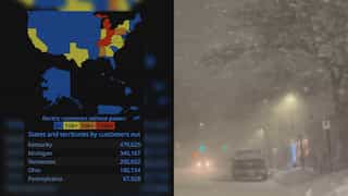 More than million across US left without power as storm batters the nation's south; at least 10 reported dead