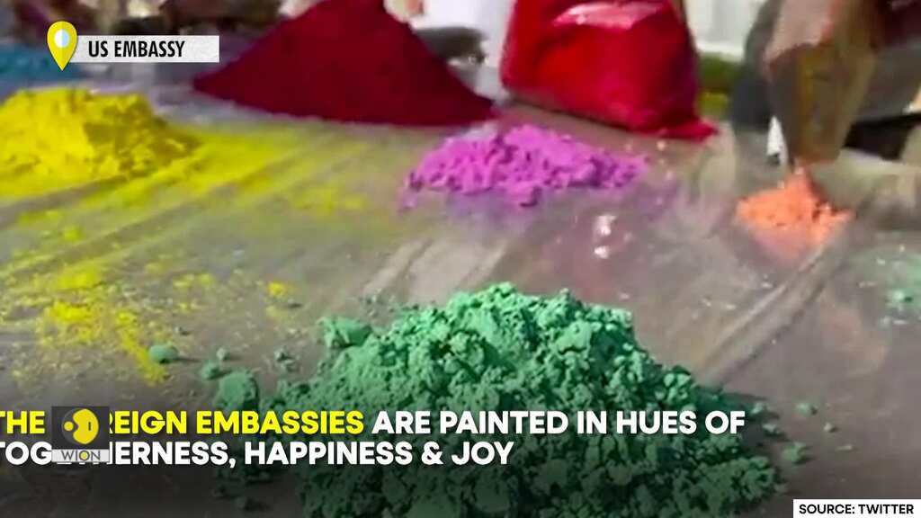 Foreign embassies painted in hues of togetherness for Holi celebration