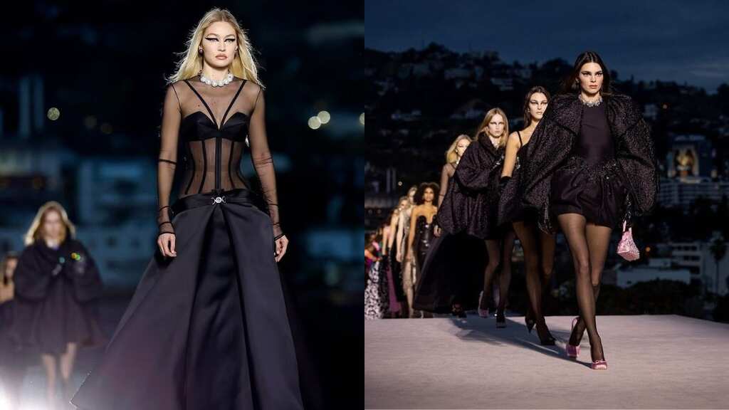 Catwalk queens Kendall Jenner, Naomi Campbell and Gigi Hadid grab eyeballs at Versace's star-studded LA show