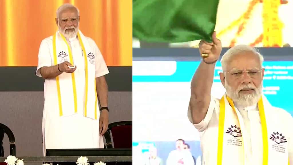 Modi inaugurates world's longest railway platform in Indian state of Karnataka