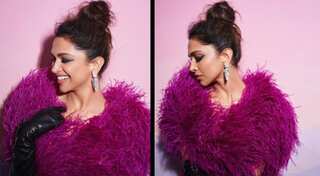 After a black velvet gown, Deepika Padukone debuts purple fur dress at Oscars after party