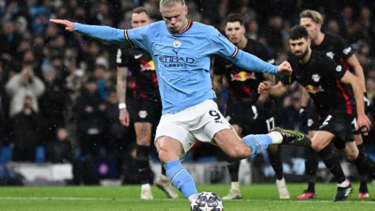Haaland hits five to ease Man City into Champions League quarters Haaland hits five to ease Man City into Champions League quarters