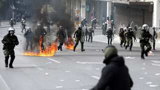 Striking Greeks protest over deadly train crash