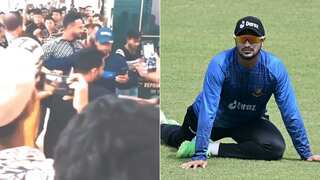 Fans manhandle Bangladesh's Shakib Al Hasan during a commercial event in Dubai - WATCH VIDEO
