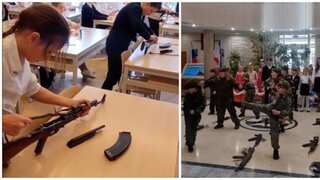 WATCH: Crimea students train with firearms, engage in hand-to-hand fighting