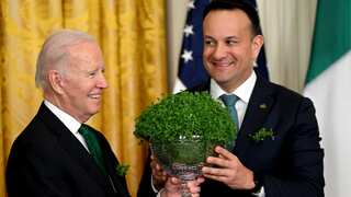 Biden jokes he’s ‘really not Irish’ as he marks St Patrick’s Day with Irish PM