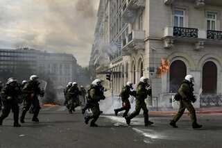Greece train tragedy protests: Police chief sacked following clashes between forces, demonstrators