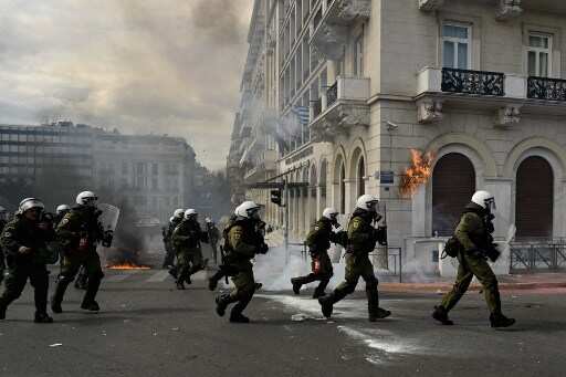 Greece train tragedy protests: Police chief sacked following clashes between forces, demonstrators