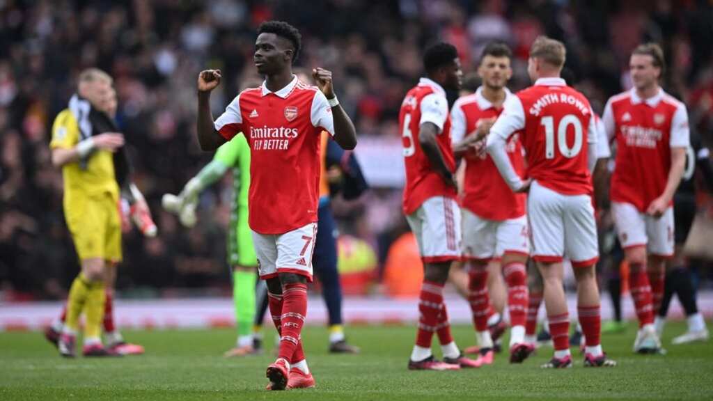 PL: Bukayo Saka scores a brace as Arsenal crush Crystal Palace 4-1 at home, move eight points clear at top