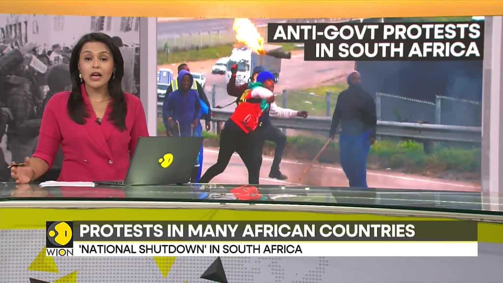 Protests over blackouts and increasing unemployment : South Africa