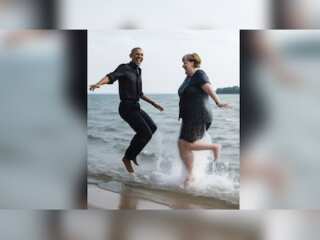 In Pics | Artificial Intelligence imagines 'best friends' Obama-Merkel keeping up with beachside joy