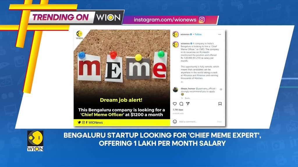 India: Bengaluru based company's viral post about hiring Chief Meme Officer with Rs 1 lakh salary