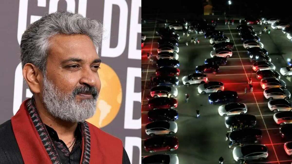 SS Rajamouli 'overwhelmed' by dazzling light show tribute to Oscar-winning song 'Naatu Naatu' SS Rajamouli 'overwhelmed' by dazzling light show tribute to Oscar-winning song 'Naatu Naatu'