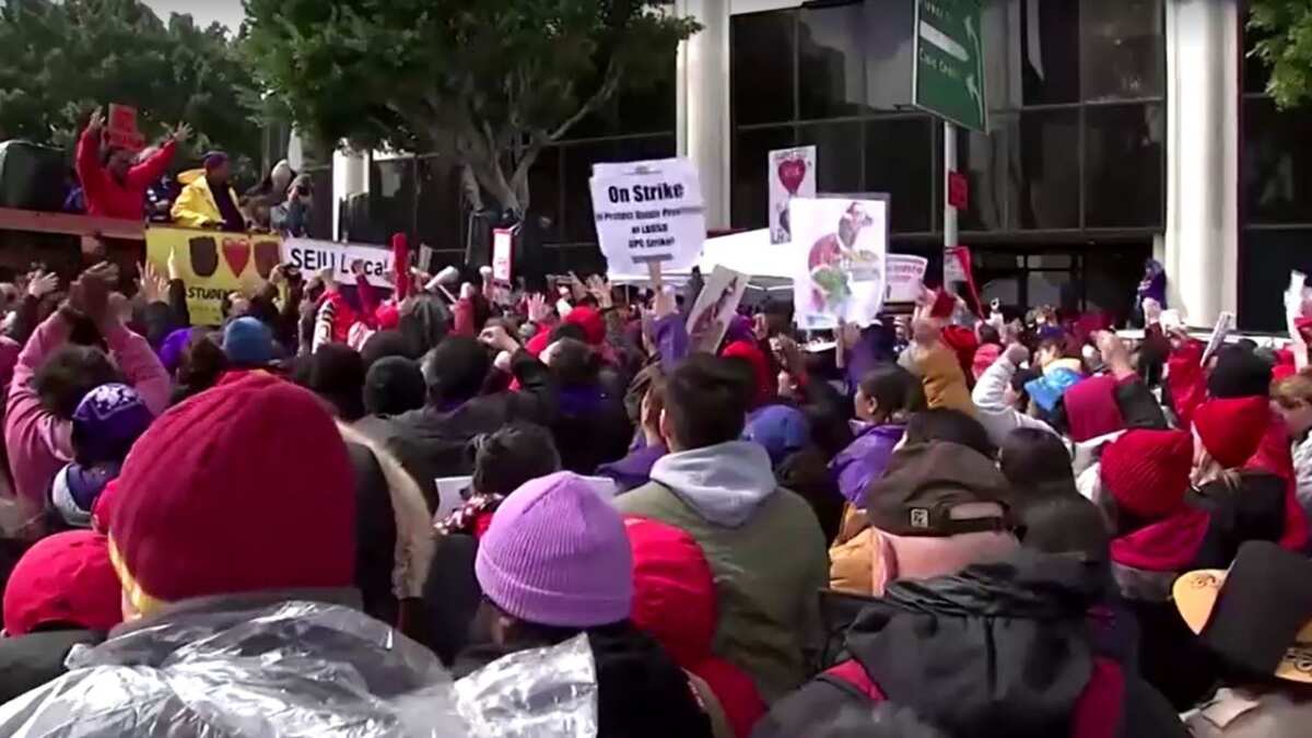 Los Angeles teachers' strike for increase in salary affects nearly 420,000 students Los Angeles teachers' strike for increase in salary affects nearly 420,000 students