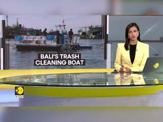 Bali's trash cleaning boat