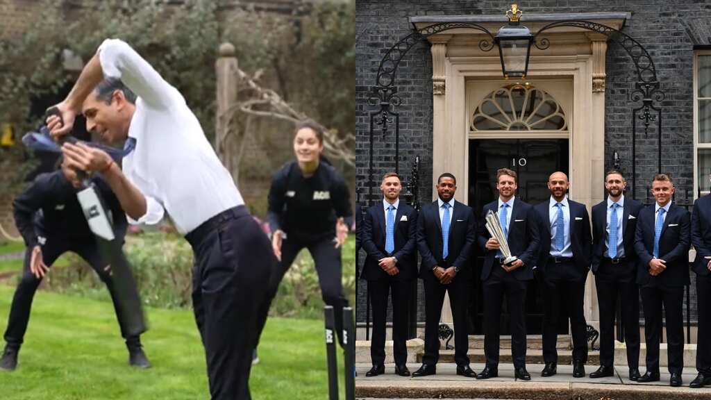 WATCH | UK PM Rishi Sunak spotted playing cricket with England's T20 World Cup winning team