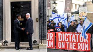 Israel’s Netanyahu meets Sunak at Downing Street amid protests; UK PM stresses on ‘democratic values’