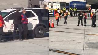 Delta Airlines passenger arrested for opening emergency door, deploying exit slide at LAX airport