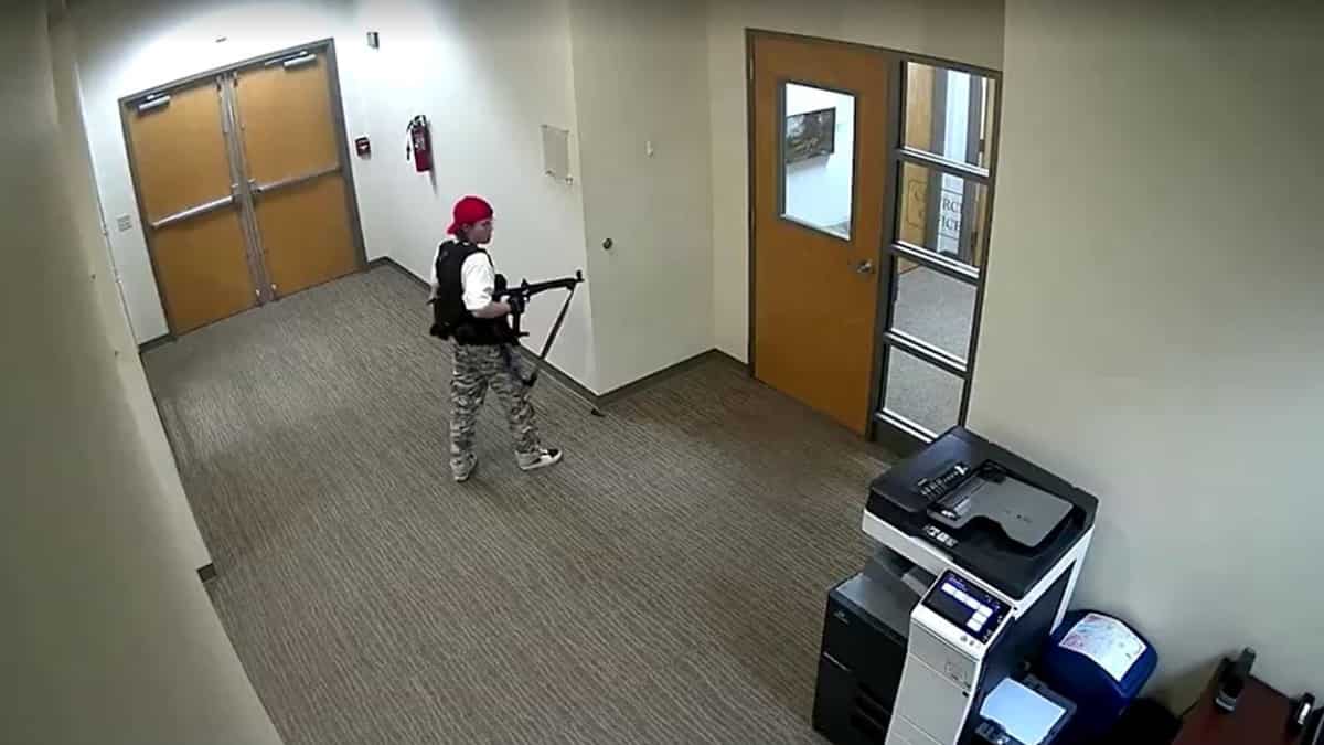 Watch: Nashville shooting suspect seen driving down to school, shooting down doors