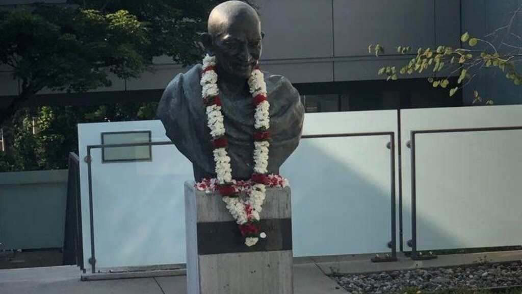 India condemns vandalism of Mahatma Gandhi statue in Canada
