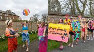 Pool party at Sunak's? Greenpeace activists gather outside UK PM's home in protest of his energy-draining pool