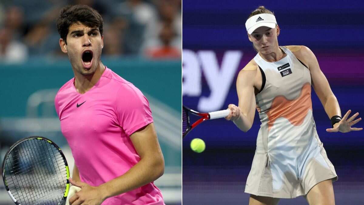 Miami Open: Carlos Alcaraz, Daniil Medvedev enter semis, Wimbledon champion Elena Rybakina reaches final