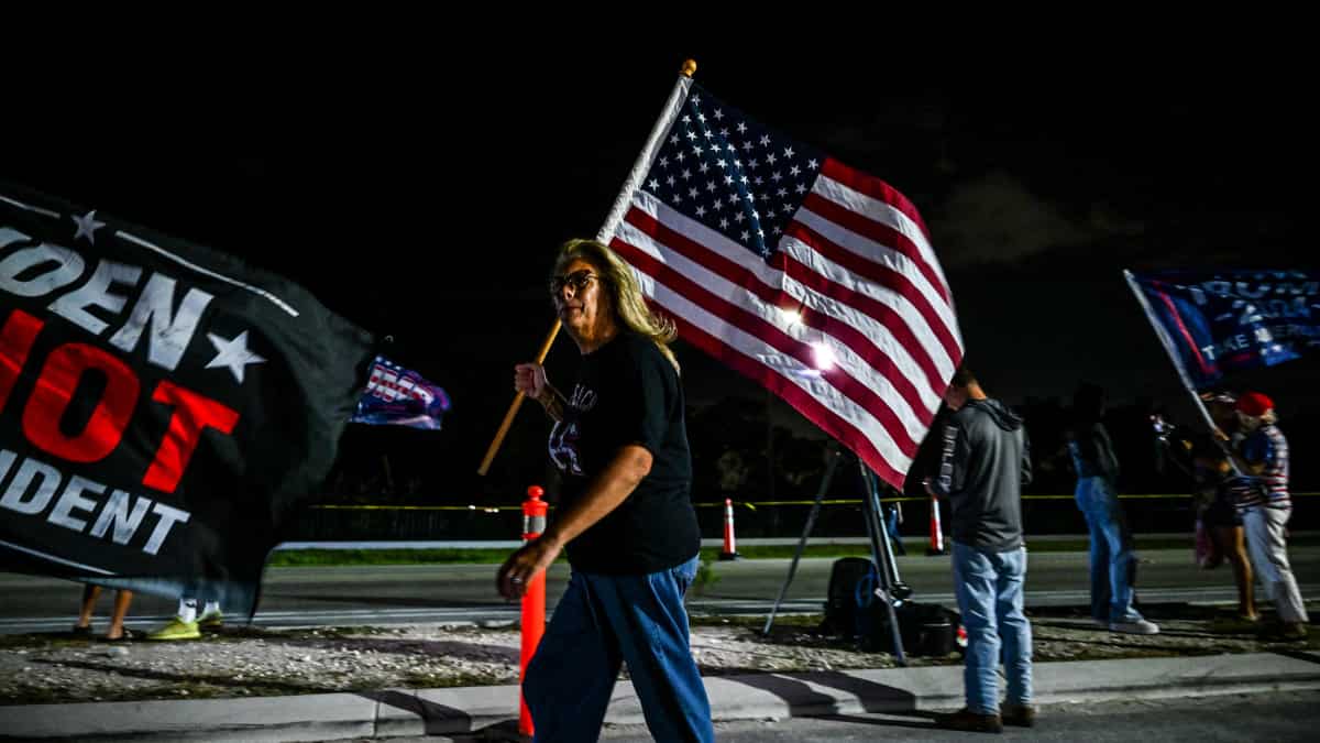 Flags waved, horns honked in support of Trump