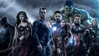 Justice League and Avengers join forces to take on Darkseid and Thanos in epic crossover movie!