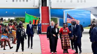 US Vice President Kamala Harris visits family home in Lusaka during Zambia trip