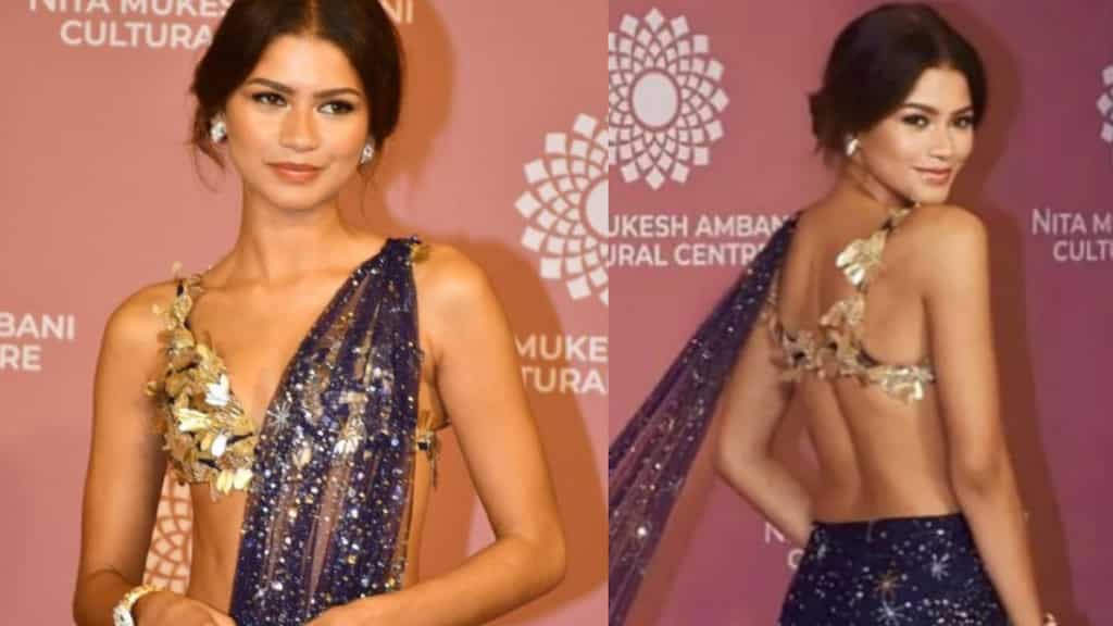 Zendaya made heads turn in stunning blue sequin saree at NMACC gala - see pics