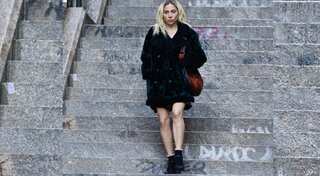 Lady Gaga shoots at the iconic New York staircase for Joker: Folie à Deux