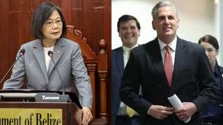 China deploys aircraft carrier group off Taiwan coast ahead of Tsai's meeting with US House speaker