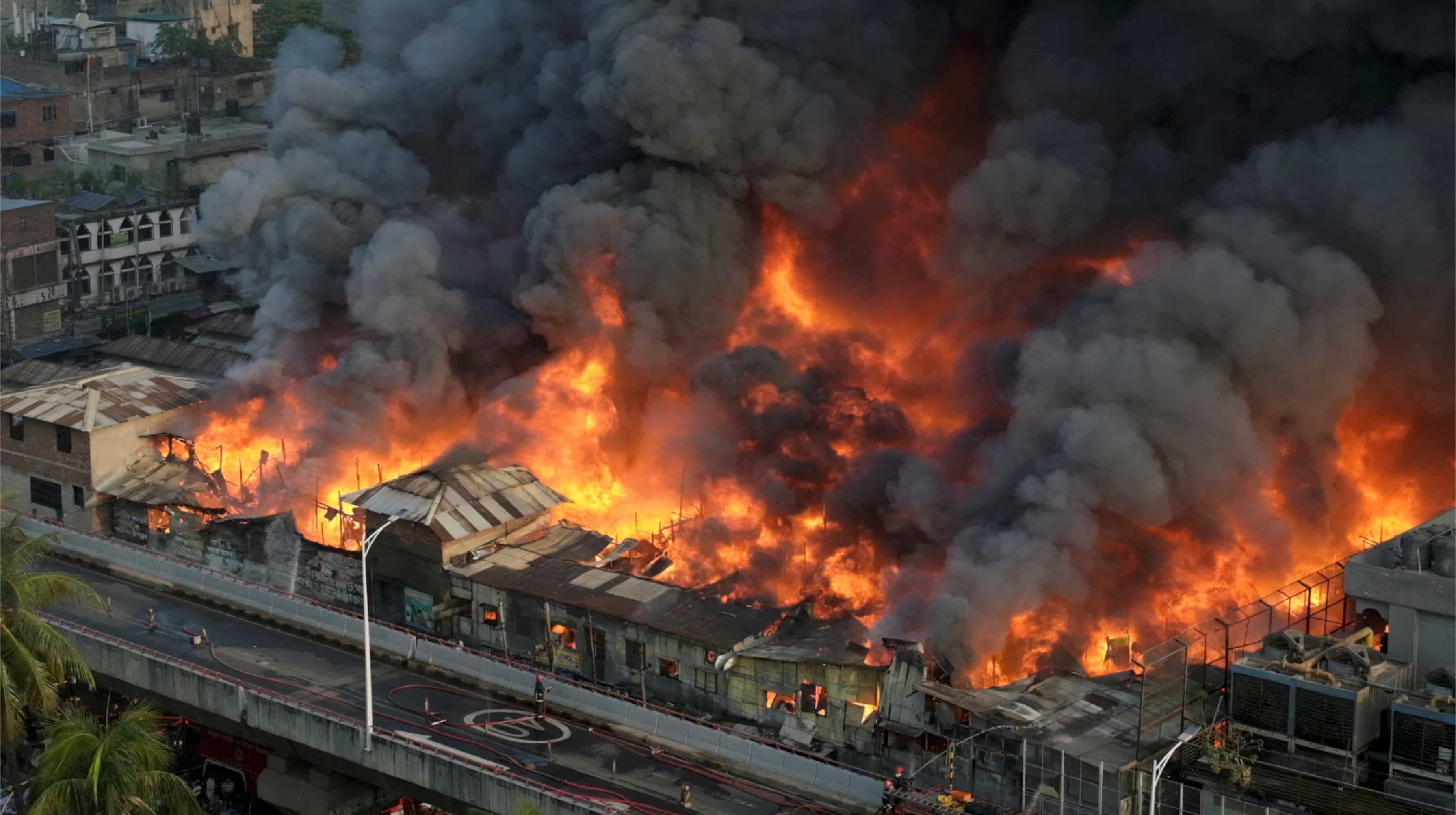 Several firefighters were injured
