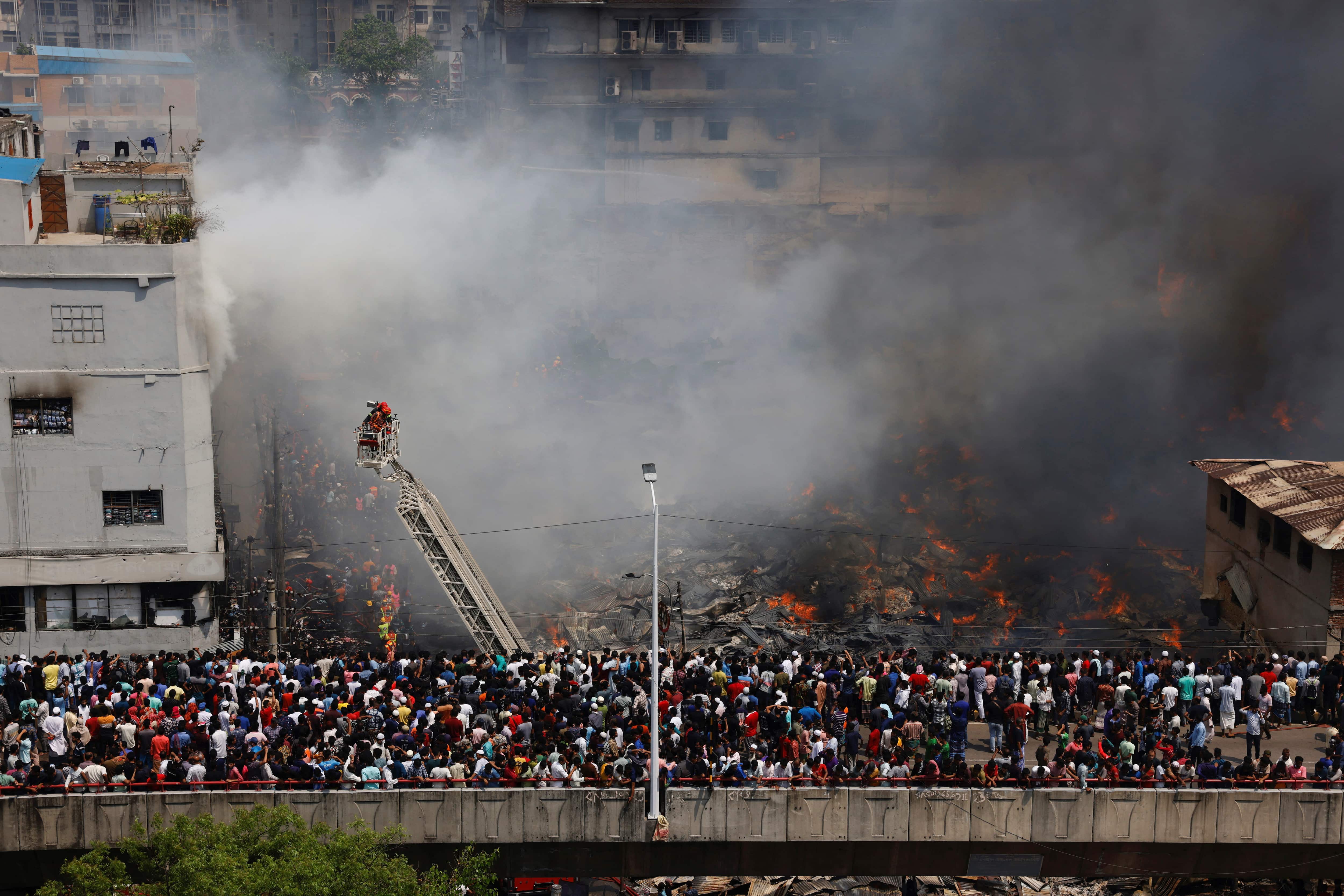 Firefighters reached the scene immediately