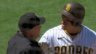 MLB: Padres' Manny Machado gets out on pitch clock violation, ejected after arguing - WATCH