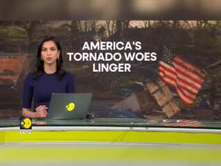 Severe storms including hail tornadoes hit midwest & south