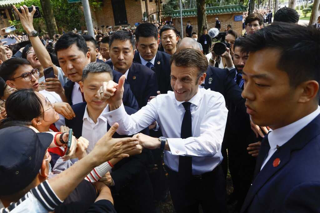 Watch | French President Macron gets rockstar welcome at top Chinese university, mobbed by students
